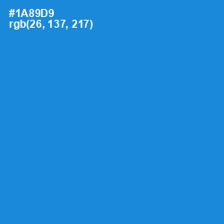 #1A89D9 - Pacific Blue Color Image