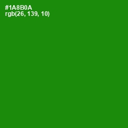 #1A8B0A - Forest Green Color Image