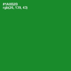 #1A8B2B - Forest Green Color Image