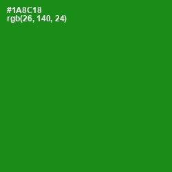 #1A8C18 - Forest Green Color Image