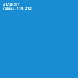 #1A8CD4 - Pacific Blue Color Image