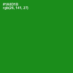 #1A8D1B - Forest Green Color Image