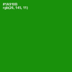 #1A910B - Forest Green Color Image