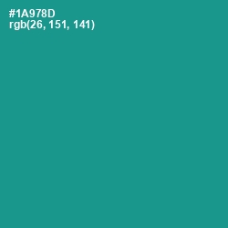 #1A978D - Blue Chill Color Image