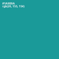 #1A9B9A - Blue Chill Color Image
