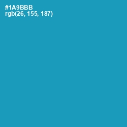 #1A9BBB - Eastern Blue Color Image