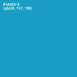#1A9DC4 - Pacific Blue Color Image