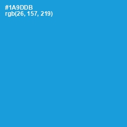 #1A9DDB - Pacific Blue Color Image