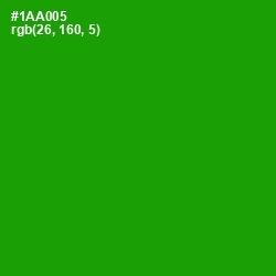 #1AA005 - Forest Green Color Image