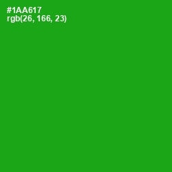 #1AA617 - Forest Green Color Image