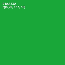 #1AA73A - Forest Green Color Image