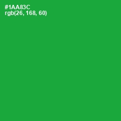 #1AA83C - Forest Green Color Image
