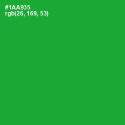 #1AA935 - Forest Green Color Image