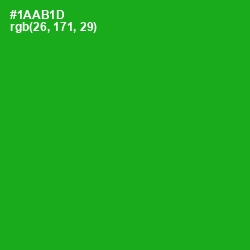 #1AAB1D - Forest Green Color Image