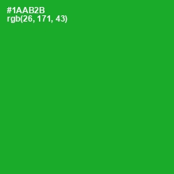 #1AAB2B - Forest Green Color Image