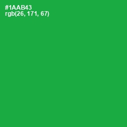 #1AAB43 - Sea Green Color Image