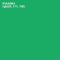 #1AAB64 - Green Haze Color Image