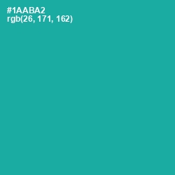 #1AABA2 - Eastern Blue Color Image