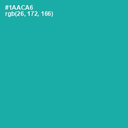 #1AACA6 - Eastern Blue Color Image