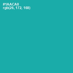 #1AACA8 - Eastern Blue Color Image