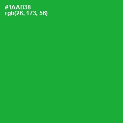 #1AAD38 - Forest Green Color Image
