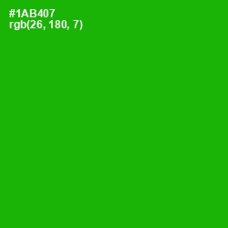 #1AB407 - Forest Green Color Image