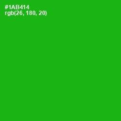 #1AB414 - Forest Green Color Image
