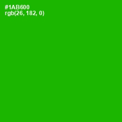 #1AB600 - Forest Green Color Image