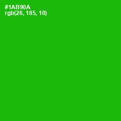 #1AB90A - Forest Green Color Image