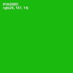 #1ABB0E - Forest Green Color Image
