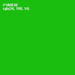 #1ABE0E - Forest Green Color Image