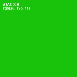 #1AC30B - Green Color Image