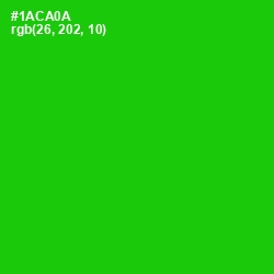 #1ACA0A - Green Color Image