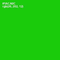 #1ACA0C - Green Color Image