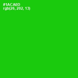 #1ACA0D - Green Color Image