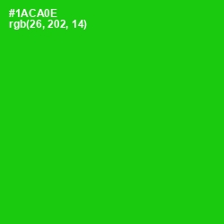 #1ACA0E - Green Color Image