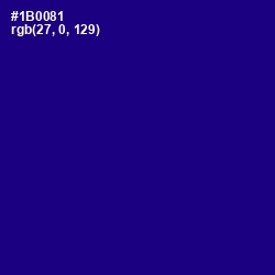 #1B0081 - Ultramarine Color Image