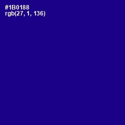 #1B0188 - Ultramarine Color Image