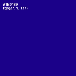 #1B0189 - Ultramarine Color Image