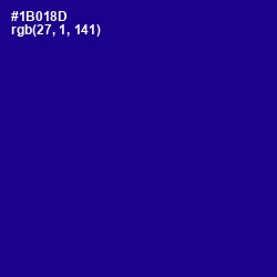 #1B018D - Ultramarine Color Image