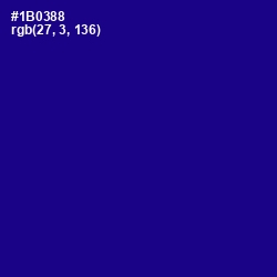 #1B0388 - Ultramarine Color Image