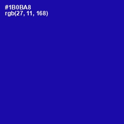 #1B0BA8 - Ultramarine Color Image