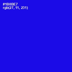 #1B0BE7 - Blue Color Image