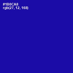 #1B0CA8 - Ultramarine Color Image