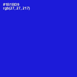 #1B1BD9 - Dark Blue Color Image