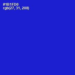 #1B1FD0 - Dark Blue Color Image