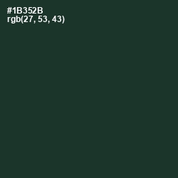 #1B352B - Timber Green Color Image
