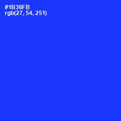 #1B36FB - Blue Color Image