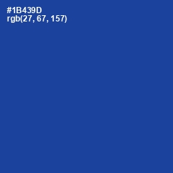 #1B439D - Congress Blue Color Image