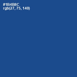 #1B4B8C - Congress Blue Color Image